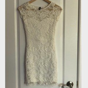 White H&M Lace Dress Size 4